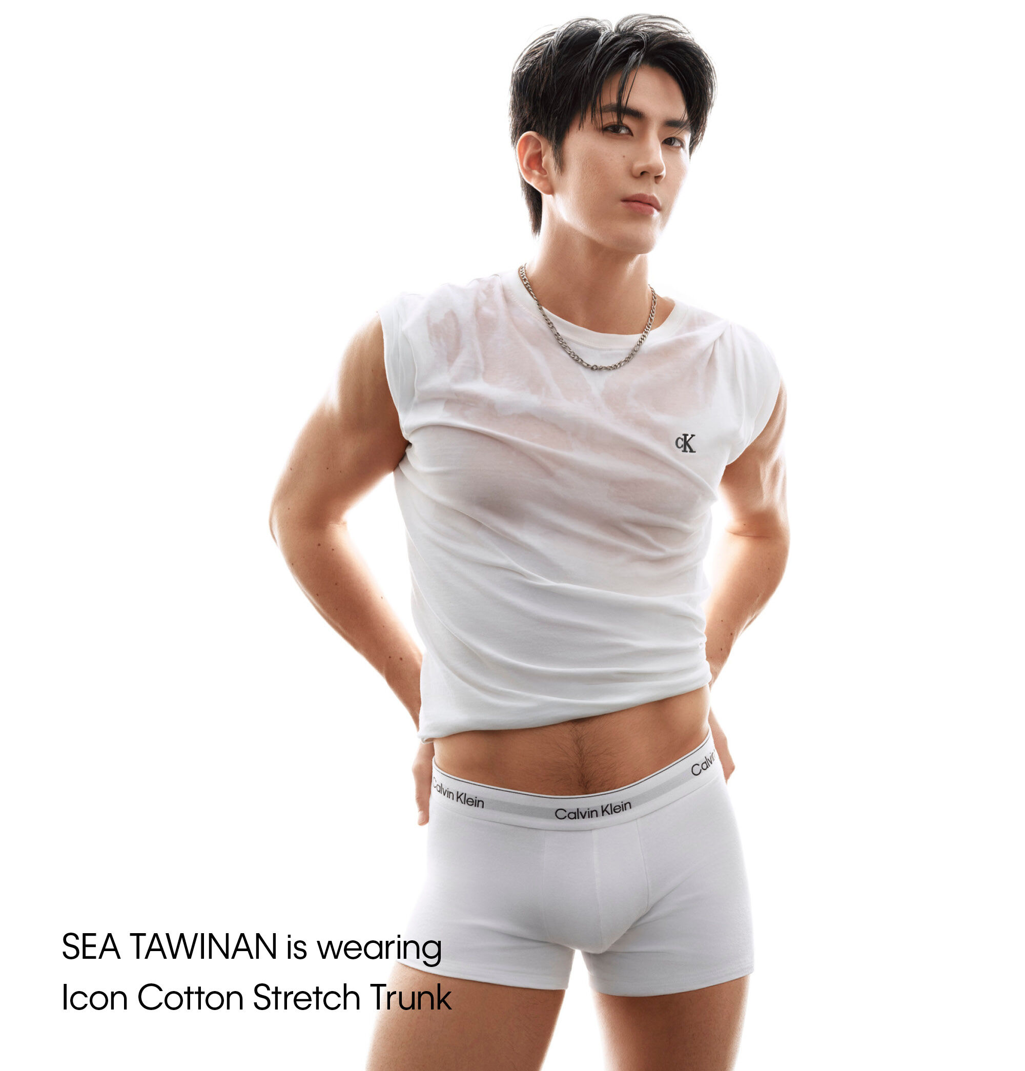 SEA TAWINAN is wearing Icon Cotton Stretch Trunk